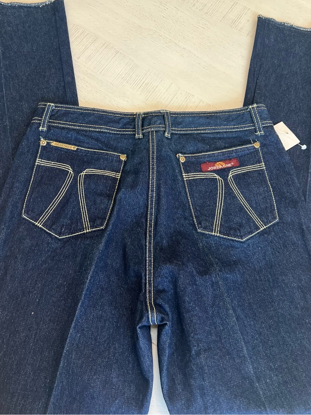 NWT Vintage Jordache Indigo Denim Jeans with Contrast Stitching - Picture 6 of 9